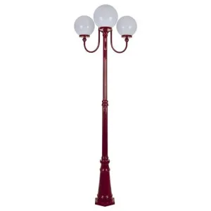 Lisbon Italian Made IP43 Exterior Up Post Light, 3 Light, Style A, 225cm, Burgundy by Domus Lighting, a Lanterns for sale on Style Sourcebook
