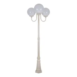 Lisbon Italian Made IP43 Exterior Up Post Light, 3 Light, Style B, 225cm, Beige by Domus Lighting, a Lanterns for sale on Style Sourcebook
