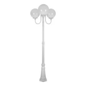 Lisbon Italian Made IP43 Exterior Up Post Light, 3 Light, Style B, 225cm, White by Domus Lighting, a Lanterns for sale on Style Sourcebook