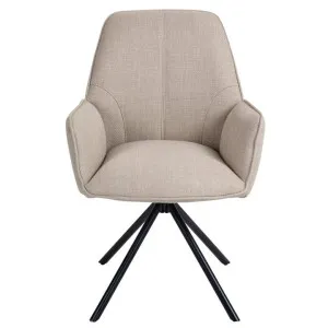Spring Fabric Swivel Dining Chair, Set of 2, Beige by Charming Living, a Dining Chairs for sale on Style Sourcebook