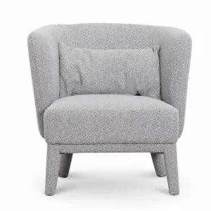 Fino Boucle Fabric Armchair, Ash Grey by Conception Living, a Chairs for sale on Style Sourcebook