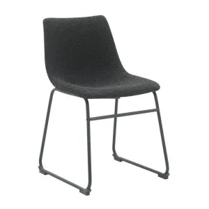 Montana Dining Chair Boucle Black by James Lane, a Dining Chairs for sale on Style Sourcebook