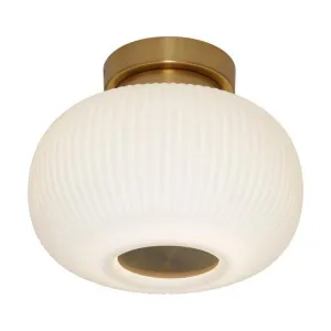 Hutton Ribbed Glass Batten Fix Ceiling Light, Gold by Cougar Lighting, a Fixed Lights for sale on Style Sourcebook