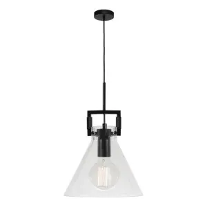 Pierre Steel & Glass Pendant Light, Black by Cougar Lighting, a Pendant Lighting for sale on Style Sourcebook