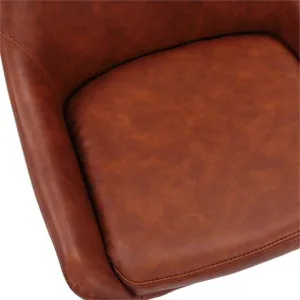 Domo Faux Leather Dining Chair, Vintage Tan by Maison Furniture, a Dining Chairs for sale on Style Sourcebook