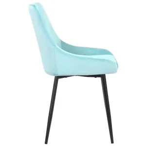 Domo Velvet Fabric Dining Chair, Sky Blue by Maison Furniture, a Dining Chairs for sale on Style Sourcebook