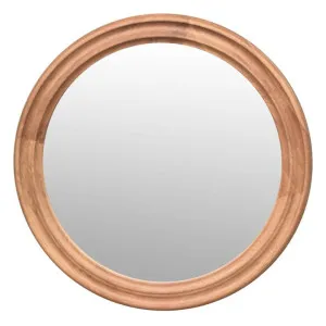Angie Oak Timber Frame Round Wall Mirror, 100cm, Natural Oak by Manoir Chene, a Mirrors for sale on Style Sourcebook
