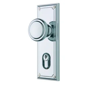 Trilock Traditional Double Cylinder Entrance Knob Set in Bright Chrome by Gainsborough, a Doors & Hardware for sale on Style Sourcebook