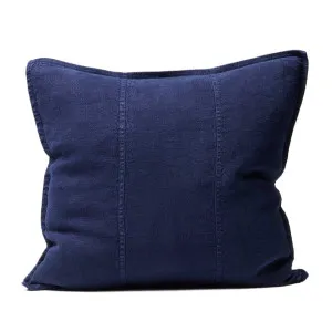 Luca® Linen Outdoor Cushion - Navy by Eadie Lifestyle, a Cushions, Decorative Pillows for sale on Style Sourcebook
