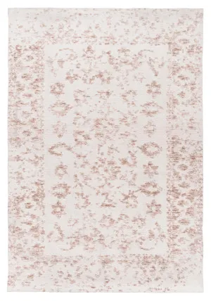Aria Pink and Ivory Floral Transitional Rug by Miss Amara, a Persian Rugs for sale on Style Sourcebook