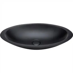 Bahama Vessel Basin NTH Stone 600X350 Matte Black by Fienza, a Basins for sale on Style Sourcebook