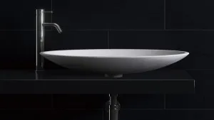 Ina Vessel Basin NTH Stone 625X375 Matte White by Kaskade, a Basins for sale on Style Sourcebook