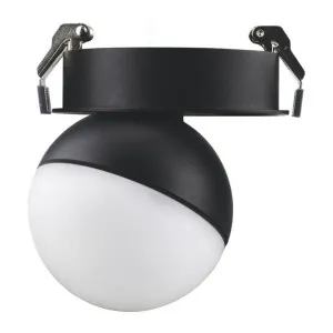 Moon Aluminium Dimmabe LED Recessed Spotlight, Opal Fascia, CCT, Black by Domus Lighting, a Spotlights for sale on Style Sourcebook