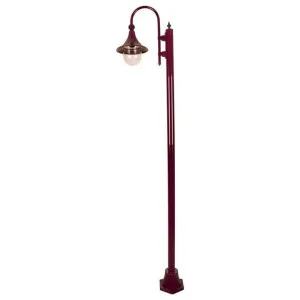 Monaco Italian Made IP43 Exterior Post Light, 1 Light, 238cm, Burgundy by Domus Lighting, a Lanterns for sale on Style Sourcebook