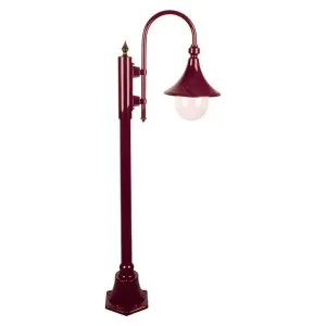 Monaco Italian Made IP43 Exterior Post Light, 1 Light, 140cm, Burgundy by Domus Lighting, a Lanterns for sale on Style Sourcebook