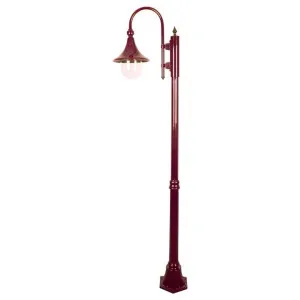 Monaco Italian Made IP43 Exterior Post Light, 1 Light, 202cm, Burgundy by Domus Lighting, a Lanterns for sale on Style Sourcebook