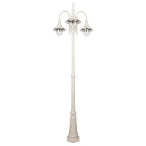 Monaco Italian Made IP43 Exterior Post Light, 3 Light, 240cm, Beige by Domus Lighting, a Lanterns for sale on Style Sourcebook