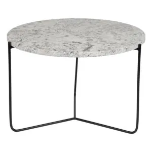 Milana Granite Stone & Metal Round Coffee Table, 60cm by Coast To Coast Home, a Coffee Table for sale on Style Sourcebook