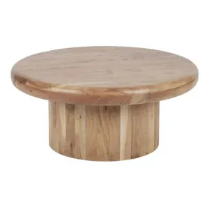 Genoa Acacia Timber Round Coffee Table, 80cm by Coast To Coast Home, a Coffee Table for sale on Style Sourcebook