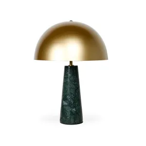 Mila Table Lamp - Green Marble - Gold Shade by Darcy & Duke, a Table & Bedside Lamps for sale on Style Sourcebook