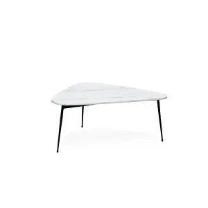 Alba Coffee Table Medium - White Marble Black Frame by Darcy & Duke, a Coffee Table for sale on Style Sourcebook