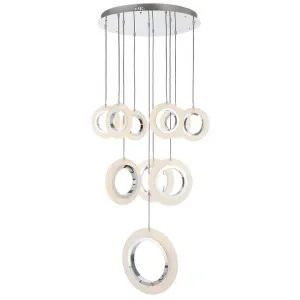 Luna 10 Ring LED Cluster Pendant Light, CCT by Telbix, a Pendant Lighting for sale on Style Sourcebook