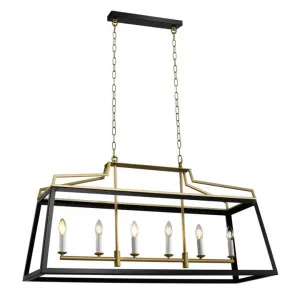 Monteal Iron Bar Pendant Light, 6 Light by Telbix, a Pendant Lighting for sale on Style Sourcebook