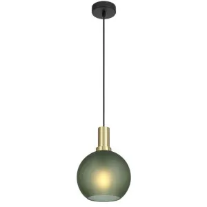 Patino Glass & Iron Pendant Light, Small, Green by Telbix, a Pendant Lighting for sale on Style Sourcebook