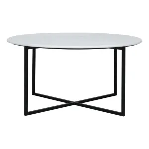 Ava Coffee Table 80cm in White Marble by OzDesignFurniture, a Coffee Table for sale on Style Sourcebook