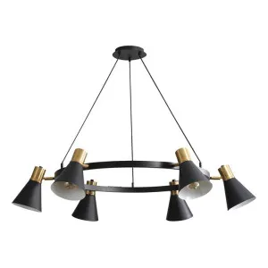 Norbert Metal Round Pendant Light, 6 Light by Oriel Lighting, a Pendant Lighting for sale on Style Sourcebook
