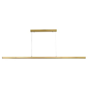 Shard Metal Dimmable LED Linear Pendant Light, 150cm, CCT, Satin Brass by Oriel Lighting, a Pendant Lighting for sale on Style Sourcebook