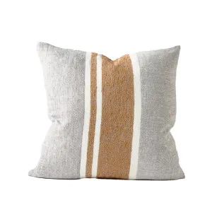 Magnus Linen Cushion - Slate/Nutmeg by Eadie Lifestyle, a Cushions, Decorative Pillows for sale on Style Sourcebook