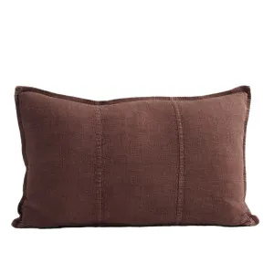 Luca® Linen Cushion - Chocolate by Eadie Lifestyle, a Cushions, Decorative Pillows for sale on Style Sourcebook