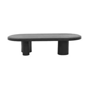 Naveen Wooden Oval Coffee Table, 150cm, Black by Conception Living, a Coffee Table for sale on Style Sourcebook