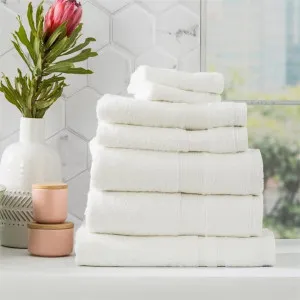Renee Taylor Stella 7 Piece White Towel Pack by null, a Towels & Washcloths for sale on Style Sourcebook