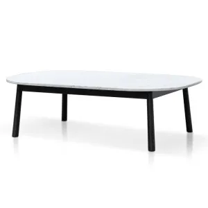 Ex Display - Hamilton 110cm Marble Coffee Table - Black Base by Interior Secrets - AfterPay Available by Interior Secrets, a Coffee Table for sale on Style Sourcebook