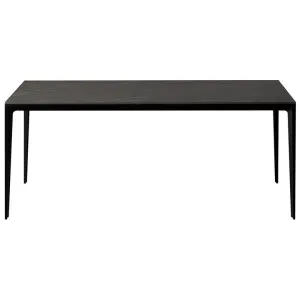 BK Ciandre Innovation S Commercial Grade Porcelain Top Dining Table, 140cm, Black Sandstone / Black by BKC, a Dining Tables for sale on Style Sourcebook