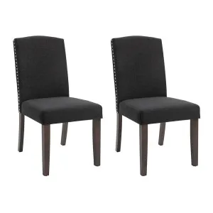 Lethbridge Dining Chair Set of 2 - Charcoal by CAFE Lighting & Living, a Dining Chairs for sale on Style Sourcebook