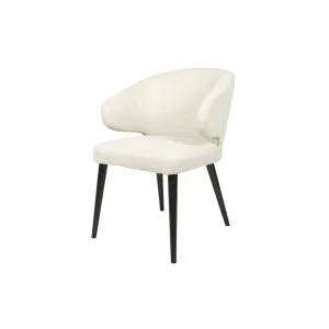 Harlow Black Dining Chair - Natural Linen by CAFE Lighting & Living, a Dining Chairs for sale on Style Sourcebook