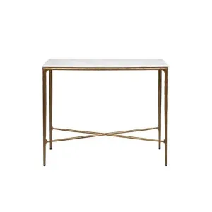 Heston Marble Console Table - Brass (Small) by CAFE Lighting & Living, a Console Table for sale on Style Sourcebook