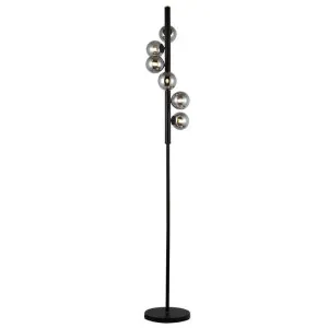 Midday Glass & Metal Floor Lamp, Black by Vencha Lighting, a Floor Lamps for sale on Style Sourcebook