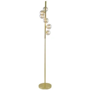 Midday Glass & Metal Floor Lamp, Gold by Vencha Lighting, a Floor Lamps for sale on Style Sourcebook