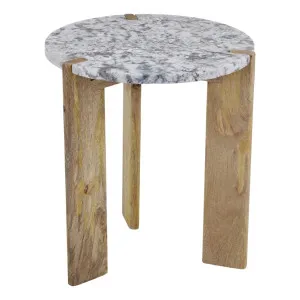 Licata Side Table 50cm in Grey / Natural by OzDesignFurniture, a Bedside Tables for sale on Style Sourcebook