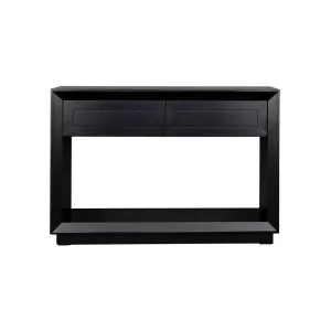 Bayview Oak Console Table - Small Black by CAFE Lighting & Living, a Console Table for sale on Style Sourcebook