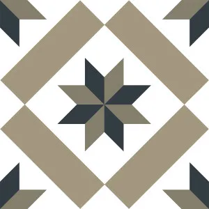 Majorca Victorian Star Taupe Matt Tile by Beaumont Tiles, a Moroccan Look Tiles for sale on Style Sourcebook