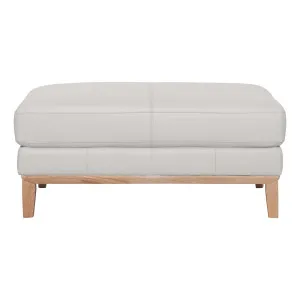 Dante Ottoman in Leather Pure White by OzDesignFurniture, a Ottomans for sale on Style Sourcebook