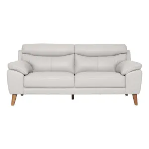 Bronco 3 Seater Sofa in Leather Pure White by OzDesignFurniture, a Sofas for sale on Style Sourcebook