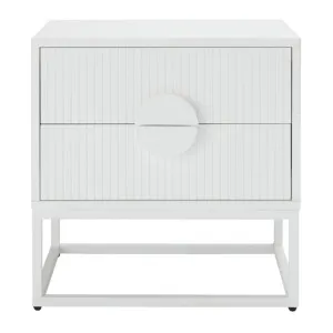Havasa Bedside Table White - 2 Drawer by James Lane, a Bedside Tables for sale on Style Sourcebook