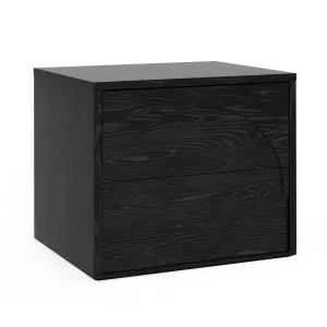 Aurora 2 Drawer Arch Bedside Table, Black Oak by L3 Home, a Bedside Tables for sale on Style Sourcebook