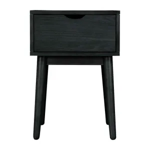 Luna Wooden High Bedside Table, Black by Life Interiors, a Bedside Tables for sale on Style Sourcebook